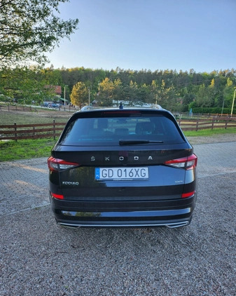 Skoda Kodiaq cena 159000 przebieg: 66000, rok produkcji 2021 z Gdańsk małe 781